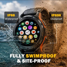 Load image into Gallery viewer, Hard Hat Watches - Rugged Smart Watch for Men, Foreman Smartwatch, Waterproof Digital Watch for The Toughest Jobs, with Fitness Trackers, Heart Rate Monitor, IP68, Pedometer, Workout Modes and More, Orange_1760