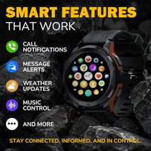 Load image into Gallery viewer, Hard Hat Watches - Rugged Smart Watch for Men, Foreman Smartwatch, Waterproof Digital Watch for The Toughest Jobs, with Fitness Trackers, Heart Rate Monitor, IP68, Pedometer, Workout Modes and More, Orange_1761