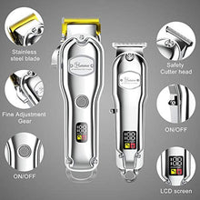 Load image into Gallery viewer, Hatteker Hair Clipper for Men IPX7 Waterproof Cordless Barber Clipper for Hair Cutting Kit with T-Blade Trimmer Beard Trimmer Clipper Professional USB Rechargeable_1120