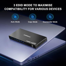Load image into Gallery viewer, HDMI Splitter 1 in 4 Out 4K 60Hz 4:4:4, AVIDGRAM HDMI 4 Port Splitter with Copy, Downscaler, and Auto Mode for Four Identical Display Support 1080p 120Hz HDCP 2.2 HDR10 18Gbps 3D (Mirror Only), Black_192