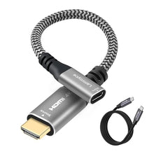 Load image into Gallery viewer, HDMI to USB-C Cable Adapter with USB Video Cable, Uni-Directional HDMI Male (Source) to USB Type-C 3.1 Female (Display) Converter for AR Glasses, with 1 USB C-to-C Cable 4Feet, Support 4K@60Hz,PD 100W, Black_1
