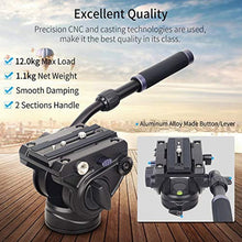 Load image into Gallery viewer, Heavy Duty Tripod Fluid Head-INNOREL F80 Drag Pan Cameras Video Fluid Head with 1/4 and 3/8 in Screws Sliding Plate CNC Professional Panoramic Max Load 24.5lb/12kg for DSLR Camcorders Shooting Film_8620