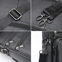 Load image into Gallery viewer, Hebetag Leather Shoulder Handbag Messenger Bag for Men Outdoor Travel Business Crossbody Pack Pouch Camping Casual Daypack Pocket Brown_860