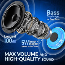 Load image into Gallery viewer, heetipuk Magnetic Bluetooth Speaker, Mini Speaker, Teen Gift Ideas, Loudspeaker with Bass Diaphragm, 5W Internal-Magnet Speaker, 7H Playtime,TWS, RGB Light, TF Card Slot_1206