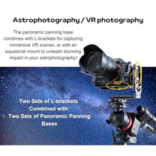 Load image into Gallery viewer, HEIPI Panoramic Panning Base 360 ARCA-Type, Bubble Level, 22lbs, Black_137