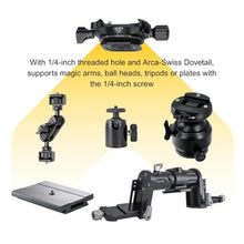 Load image into Gallery viewer, HEIPI Panoramic Panning Base 360 ARCA-Type, Bubble Level, 22lbs, Black_140
