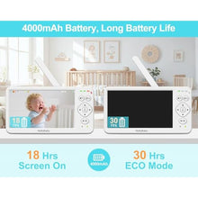 Load image into Gallery viewer, HelloBaby Baby Monitor with Camera and Audio 6" Screen, 30H Battery 4000mAh_8