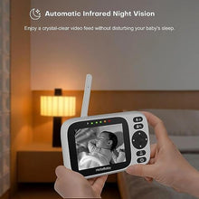 Load image into Gallery viewer, HelloBaby Monitor No WiFi Video Baby Monitor with Camera and Audio - 3.2 Screen, 2-Way Talk, Pan-Tilt Camera with Night Vision,ECO/VOX,1000ft, Temperature | Portable for Travel, Parents, Pet, Elderly_89