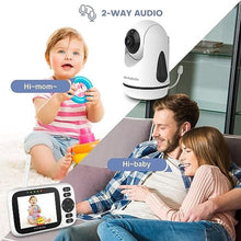 Load image into Gallery viewer, HelloBaby Monitor No WiFi Video Baby Monitor with Camera and Audio - 3.2 Screen, 2-Way Talk, Pan-Tilt Camera with Night Vision,ECO/VOX,1000ft, Temperature | Portable for Travel, Parents, Pet, Elderly_90