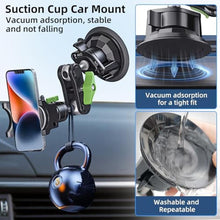 Load image into Gallery viewer, HEMMOTOP Car Phone Holder, Strong Windshield Suction Cup Mount, 12in, BlackandGreen_385