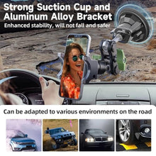 Load image into Gallery viewer, HEMMOTOP Car Phone Holder, Strong Windshield Suction Cup Mount, 12in, BlackandGreen_388