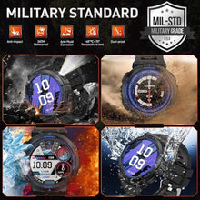 Load image into Gallery viewer, HeraQuen Military Smart Watches for Men (Answer/Make Calls) with LED Flashlight 3ATM Waterproof Smartwatch with 100+ Sports Modes 1.53" Fitness Tracker with Heart Rate Monitor for iPhone Android_633