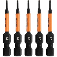 Load image into Gallery viewer, Hex 1.5mm Impact Driver Bit - Railer Allen Wrench Drill Hex Bits. 1/4 Quick Release S2 Steel 2 inch 1.5mm Hex Bits. (5 Pack)_1