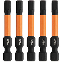 Load image into Gallery viewer, Hex 3/16" Impact Driver Bit - Railer Allen Wrench Drill Hex Bits. 1/4 Quick Release S2 Steel 2 inch 3/16" Hex Bits. (5 Pack)_1