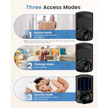 Load image into Gallery viewer, HIDALIFE Keyless Entry Door Lock with Code, Keypad Door Lock with Handle, Touchscreen Door Knob with Keypad, Electronic Door Lock, Auto-Lock, Matte Black, HL-668K 1pack, MatteBlack_6356