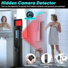 Load image into Gallery viewer, Hidden Camera Detector, 2024 Anti-Spy Camera Detector, Hidden Device GPS Detector, Bug Detector, Rf Wireless Signal Scanner, Camera Detector for Hotels, Home, Office, 5 Levels Sensitivity (Black)_3036