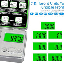 Load image into Gallery viewer, High Precision Mg Scale 100g/0.001g, Pocket Digital Milligram Scale, Small Gram Jewelry Scale, Coin Scale with 50g Calibration Weight for Gold/Silver/Gems/Powder Medicine Benechef, silvery_535