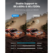 Load image into Gallery viewer, Highwings 8K@60 2.1 Long HDMI Cable 35FT, Ultra 48Gbps High Speed HDMI Braided Nylon 4K120 144Hz eARC HDR Compatible for PS5 and Monitor, Grey_5797