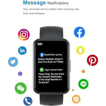 Load image into Gallery viewer, Hiiiman Voice Recorder Smart Watch, Fitness Tracker with Heart Rate Monitor, Sleep Monitor, MP3, Waterproof Pedometer Step Calories Smartwatch for Android & iPhone, Black_568