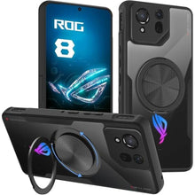 Load image into Gallery viewer, HikerClub Case for ROG Phone 8 and ROG 8 Pro (2024), 360 Rotatable Magnetic Stand Ring Holder, Non-Slip Pattern Scratch-Resistant Shockproof Cover Black_1