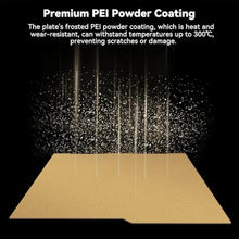 Load image into Gallery viewer, HIKUDIY 256x268mm PEI+PEI Double Side Build Plate for Anycubic Kobra 3 V2/Kobra 3/Combo/ACE Pro, 3D Printer Parts Textured PEI Spring Steel Plate Print Bed for Anycubic 3D Printers, GoldPEI_1505