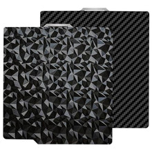 Load image into Gallery viewer, HIKUDIY 257x257mm PET PEO Double Side Build Plate for Bambu Lab X2D/P2S/X1C/X1/X1E/P1P/P1S/A1, Smooth Diamond PEO+Carbon Fiber PET Spring Steel Sheet Plate for Bambu Labs 3D Printer, PEOPET_1
