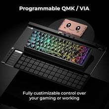 Load image into Gallery viewer, HITIME x XVX M67 60% Percent Keyboard Wireless, QMK/VIA Black Spider Web Gaming Keyboard, Tri-Mode Thocky Creamy Mechanical Key Board, Hot Swappable Gasket Mount RGB IMD Tech for Win/Mac, SpiderWeb_61