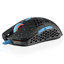 Load image into Gallery viewer, HK GAMING Mira M Ultra Lightweight Honeycomb Shell Wired RGB Gaming Mouse - Up to 12 000 cpi | 6 Buttons - 63g Only (Mira-M, Blue Phantom), BluePhantom_1