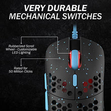 Load image into Gallery viewer, HK GAMING Mira M Ultra Lightweight Honeycomb Shell Wired RGB Gaming Mouse - Up to 12 000 cpi | 6 Buttons - 63g Only (Mira-M, Blue Phantom), BluePhantom_7096