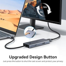 Load image into Gallery viewer, HODO Docking Station to Dual HDMI Monitors USB C to Dual HDMI Adapter 4K, Grey_1201