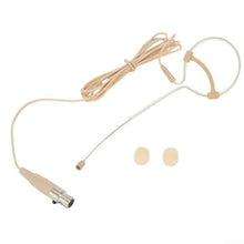 Load image into Gallery viewer, HOgardenME Beige Single Earhook Headset Mic Headworn Microphone 3.5mm 3 Pin 4 Pin XLR Connector Headset Mic with Foam Windscreen(C), aspictureshow_1