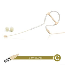 Load image into Gallery viewer, HOgardenME Beige Single Earhook Headset Mic Headworn Microphone 3.5mm 3 Pin 4 Pin XLR Connector Headset Mic with Foam Windscreen(C), aspictureshow_576