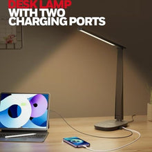 Load image into Gallery viewer, Honeywell HWT-H2 LED Desk Lamp for Home Office, CRI94 Full Spectrum Eye-Caring Light, Dimmable Table Lamp with USB-A & USB-C Charging Ports, Foldable Touch Control Reading Lamp, Black_66