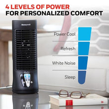 Load image into Gallery viewer, Honeywell QuietSet Personal Table Fan, Oscillating Personal Desk Fan For Bedroom with Quiet Operation, 4 Levels of Power and Sound, Black, HTF210B_5134