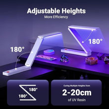 Load image into Gallery viewer, HOOTUU UV Resin Lamp, Foldable Rechargeable UV Light for Resin Curing, 40 LEDs High Power Resin Curing, Machine Portable UV Resin Light for Crafts, Small DIY Projects, WHITE_210