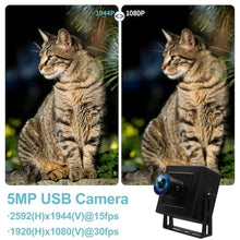 Load image into Gallery viewer, Hotpet 5MP Fisheye USB Camera for 3D Printer, 170 Degree Wide Angle Lens, Black_846