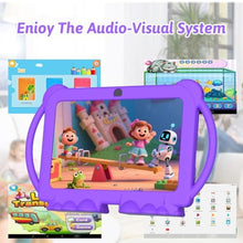 Load image into Gallery viewer, HOTTABLET Kids Tablet 7 inch Android, 4GB RAM 32GB ROM, 1TB Expandsion, with Parental Control, WiFi, Bluetooth, Dual Camera with Silicone Case, 1PCS (Purple)_297