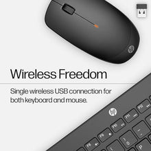 Load image into Gallery viewer, HP 230 Wireless Mouse and Keyboard Combo - 2.4GHz Wireless Connection - Long Battery Life - Durable & Low-Noise Design - Windows & Mac OS - Adjustable 1600 DPI - Numeric Keypad (18H24AA#ABA), Black_977