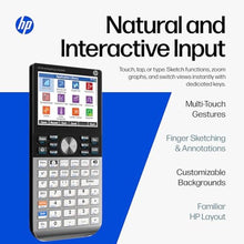 Load image into Gallery viewer, HP Prime G2 Graphing Calculator Multi-Touch 3.5" Color Display CAS Exam Approved SAT/AP/IB Scientific Calculator for School, Highschool, College Students Programmable, 256MB, Includes Case + Cloth, Black_587