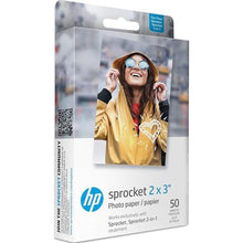 Load image into Gallery viewer, HP Sprocket 2x3" Premium Zink Sticky Back Photo Paper (50 Sheets) Compatible with HP Sprocket Photo Printers., White_1