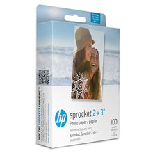 Load image into Gallery viewer, HP Sprocket 2x3" Premium Zink Sticky Back Photo Paper (100 Sheets) Compatible with HP Sprocket Photo Printers., White_1