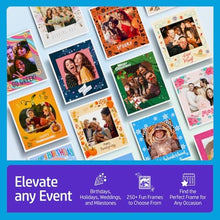 Load image into Gallery viewer, HP Sprocket Photo Booth Machine Instant Color Photo Printer - 10.1" Touchscreen, LED Ring Light - Customize w/250+ Fun Frames, Prints on 3x4 Zink Paper or Share via QR Code, Mobile Notify App - Pink_7227