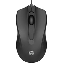 Load image into Gallery viewer, HP Wired Mouse 100 - Precise Optical Sensor with 1600 DPI - Easy USB Connection - Ambidextrous Design - 3 Button Control & Built-in Scrolling - Multi-OS Compatible (6VY96AA#ABL), Black_1