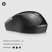 Load image into Gallery viewer, HP Wireless Mouse for Laptop - Ergonomic Ambidextrous Optical Gaming Mouse, Side Grips for Control, Blue LED, Powerful 1600 DPI Optical Sensor, Black_255