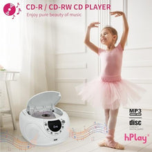 Load image into Gallery viewer, hPlay P16 Portable CD Player Boombox with Bluetooth, White_239