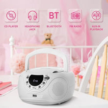 Load image into Gallery viewer, hPlay P16 Portable CD Player Boombox with Bluetooth, White_240