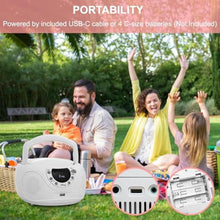 Load image into Gallery viewer, hPlay P16 Portable CD Player Boombox with Bluetooth, White_242