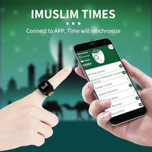 Load image into Gallery viewer, HSTNBVEO Smart Tasbih Zikr Ring,22mm(13) Muslim Digital Azan Alarm Clock,APP Support Digital Counter Prayer Reminder Rings, Waterproof 4 Digit Finger Counter zikr Ring for Muslims, Black_827