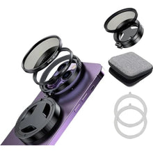Load image into Gallery viewer, Huiteng XR Magnetic CPL Filter for iPhone 12-17, 52mm, Anti-Glare Lens, Black_1