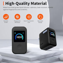 Load image into Gallery viewer, HUKWIMO Case for Anker Prime Charger 160w 3 Ports Smart Display + 4-Pack Screen Protectors, Soft Protective Cover, Drop-Resistant, Shockproof & Anti-Scratch, Skin-Friendly Material, Black_3351